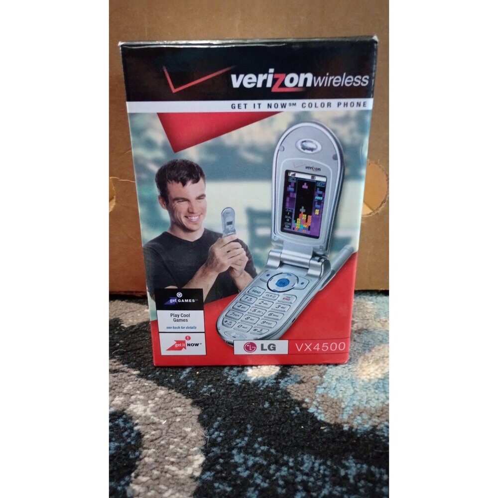 LG VX4500 Metallic Silver (Verizon) Cell Flip Phone Opened Box